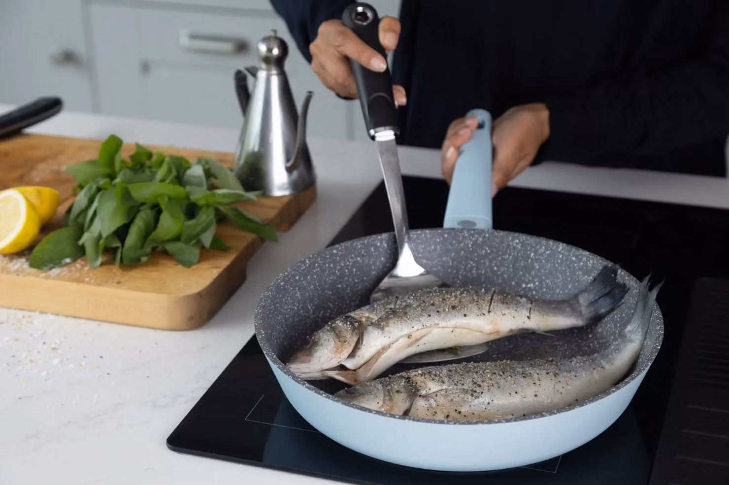 MasterClass Cast Aluminium Non-Stick Frying Pan, Purple, 28cm – 3