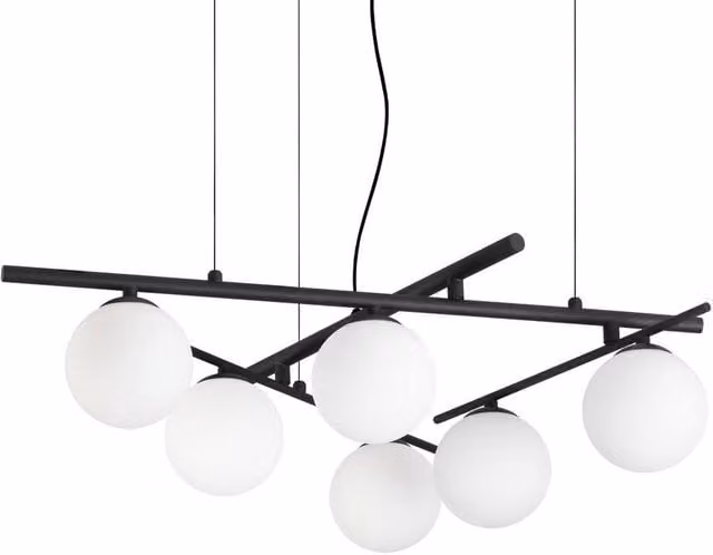 Netlighting Atlas Globe Pendant Ceiling Light in Black with 6x G9 Sockets