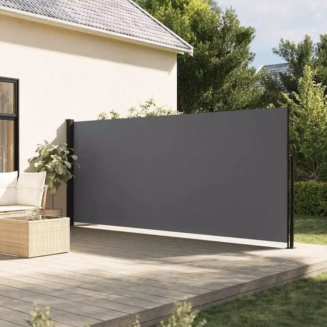 Berkfield Home Retractable Side Awning in Anthracite, W/H: 160 x 300 cm