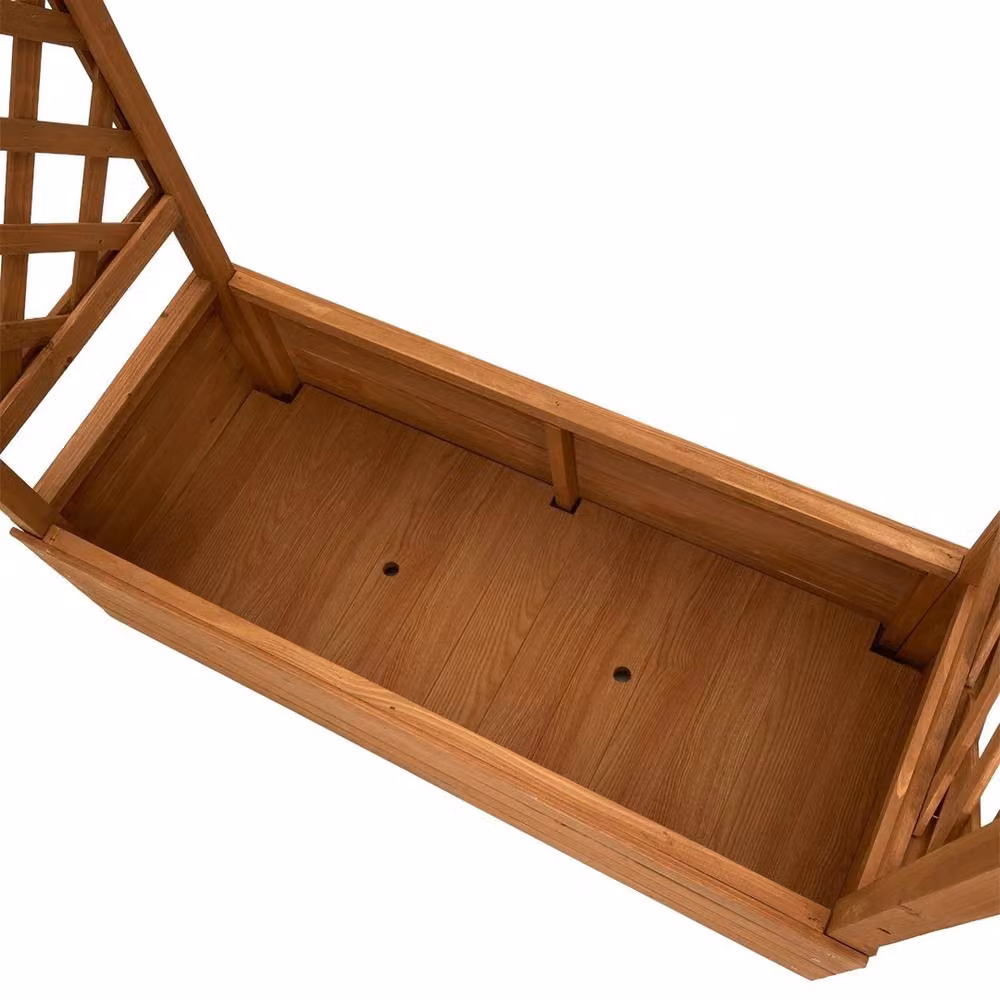 Havendro Wooden Raised Garden Bed and Outdoor Planter Box, Brown, W/D/H: 113 x 110 x 38 cm – 3