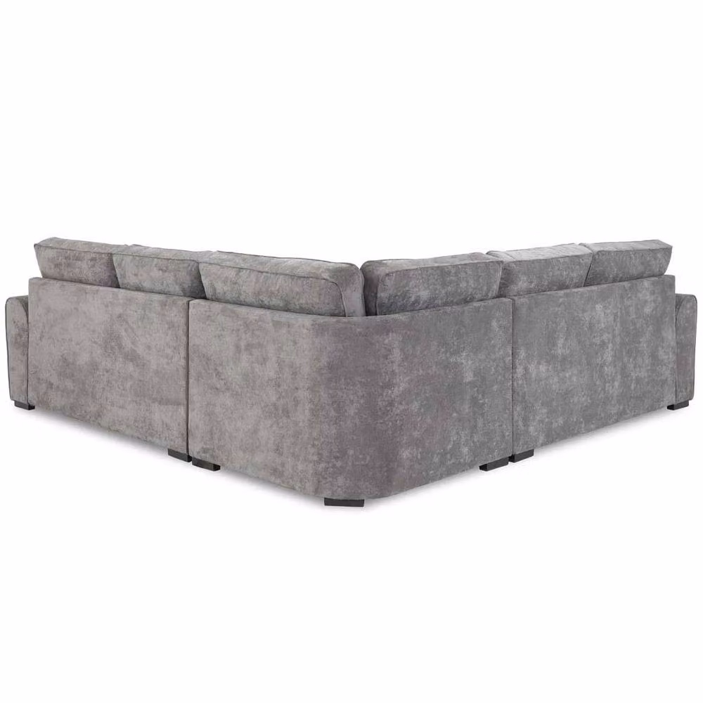 Furnishings For Less UK Montford Grey Fabric 5 Seater L Shaped Corner Sofa – 2