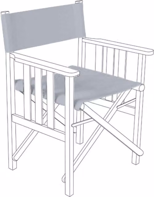 Gardenista Water Repellent Outdoor Director Chair Replacement Covers in Grey