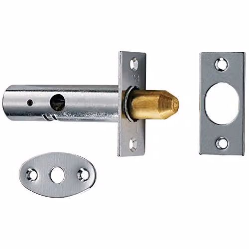 Loops 60mm Concealed Security Door Rack Bolt in Polished Chrome Silver