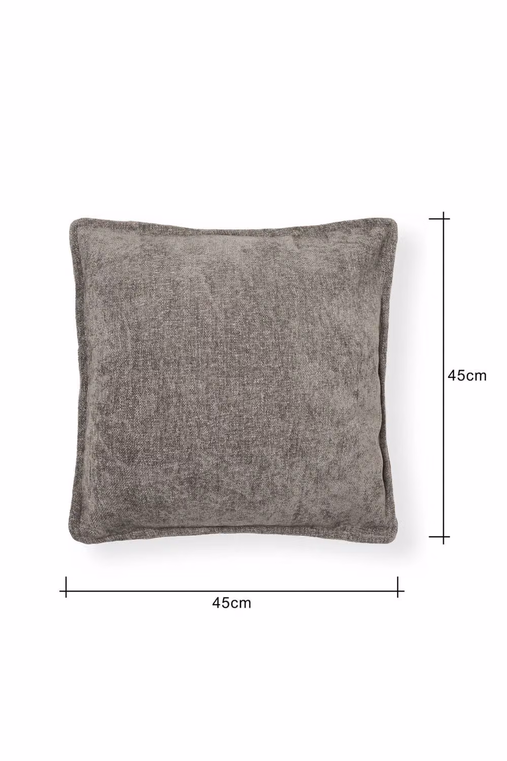 BHS Oxford Grey Chenille Square Cushion, W/D/H: 45 x 45 x 45 cm – 3