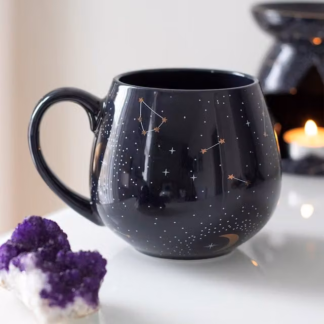 Gloriously Good Constellation Mug in Purple, Gold and Black