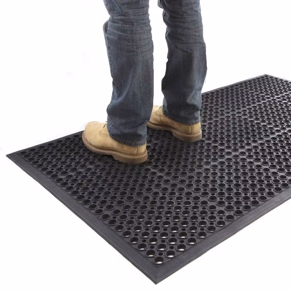 PAWNORA Non-Slip Black Rubber Entrance Door Mat, W/D: 150 x 100 cm – 3