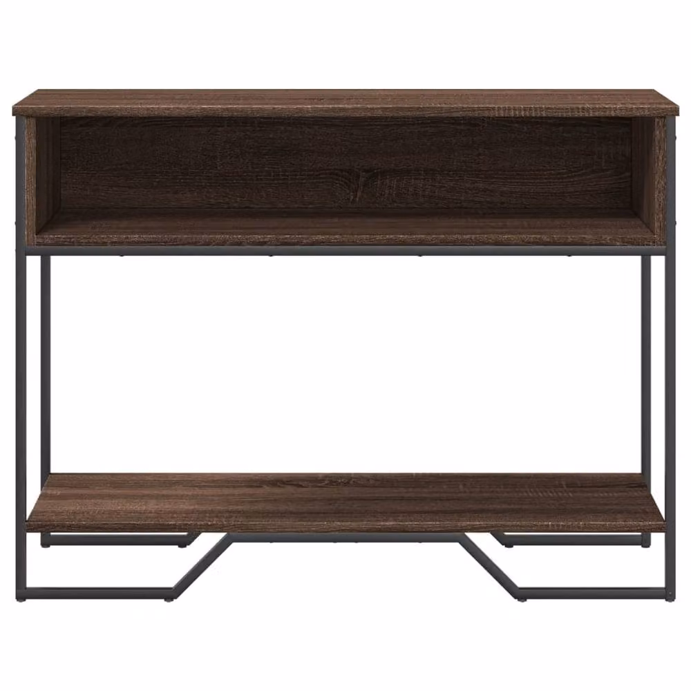 Berkfield Home Classic Console Table in Brown Oak, W/D/H: 100 x 35 x 74.5 cm – 3