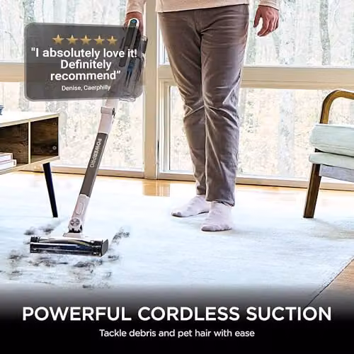 Shark PowerPro Pet Cordless Stick Vacuum Cleaner in Java Metallic or White with Anti-Tangle Roller and Pet Hair Functionality – 2