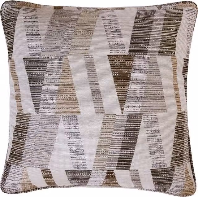 Divante Finest Indiana Geo Jacquard Square Cushion in Multicolour and Brown