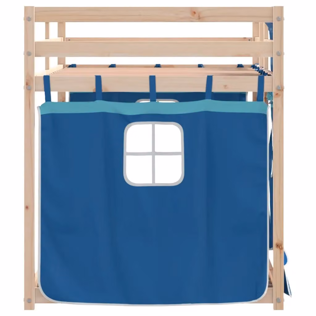 Berkfield Home Rustic Blue Solid Wood Pine Bunk Bed W/D/H: 80 x 200 cm – 3