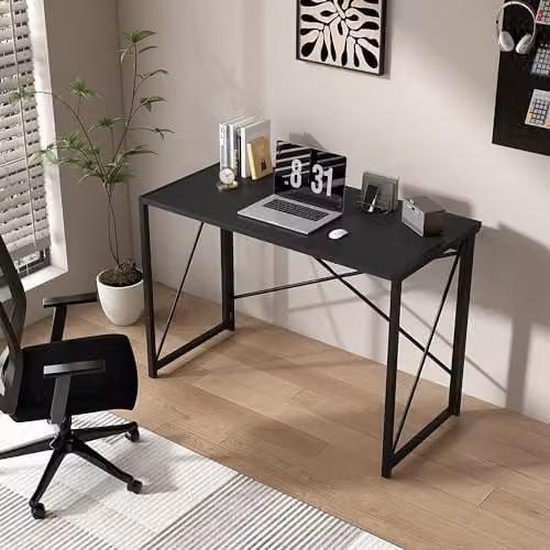 MCC Direct Miami Felix Folding Computer Desk in Black – 1