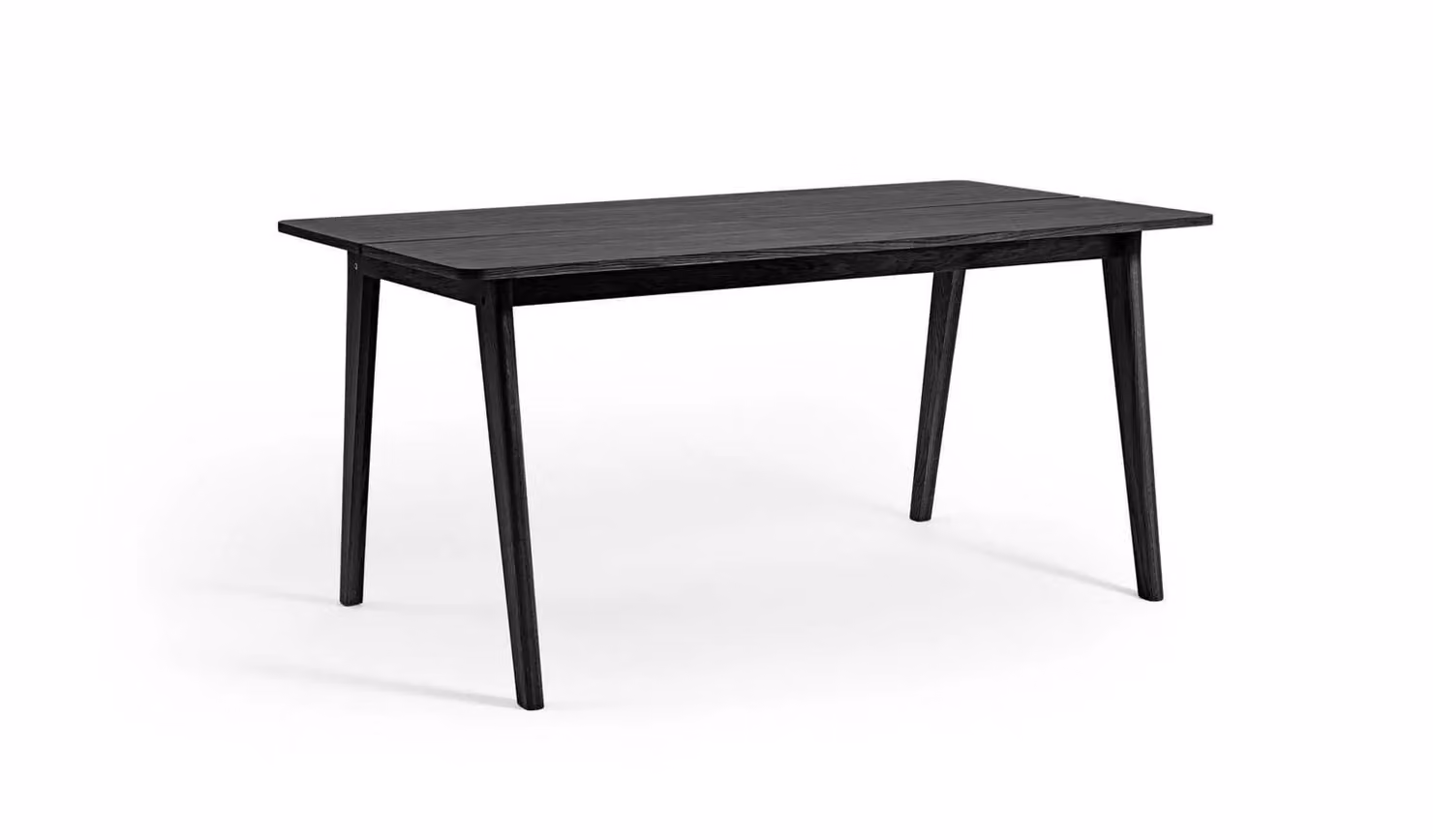 Habitat Nel Black Matt Rectangular 4 Seater Dining Table W/D/H: 140 x 85.6 x 75 cm
