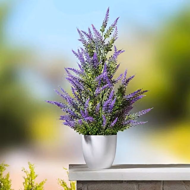 Coopers of Stortford Gainsborough Artificial Potted Lavender Plant, Purple and Green, Height: 58 cm