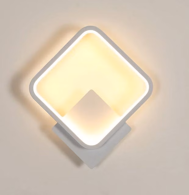 Pheashine Modern LED Wall Light, 17W Warm White 3000K Up and Down Lighting Fixture in White