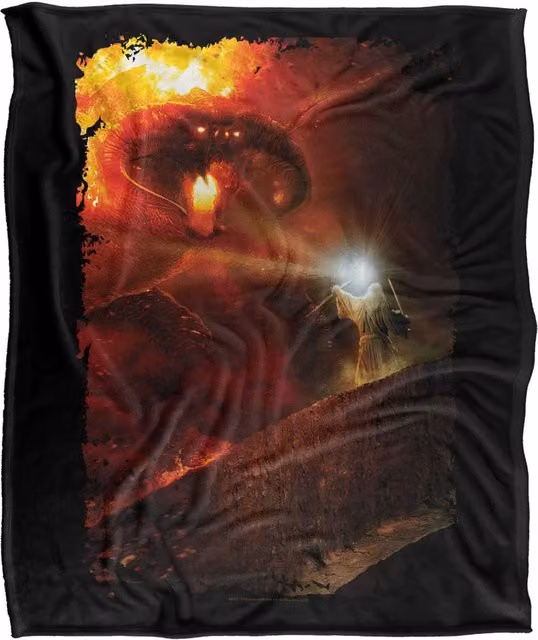 Warner Bros. The Lord Of The Rings You Shall Not Pass Super Soft Fleece Throw Blanket, Multicolour, W: 152 cm, D: 127 cm – 6