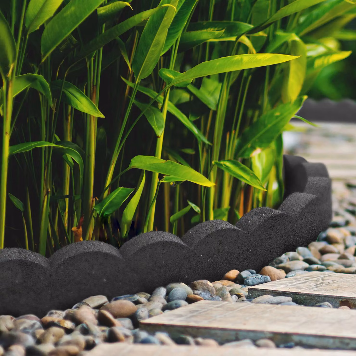 Nicoman Flexible Rubber Scalloped Garden Border Edging, Grey – 5