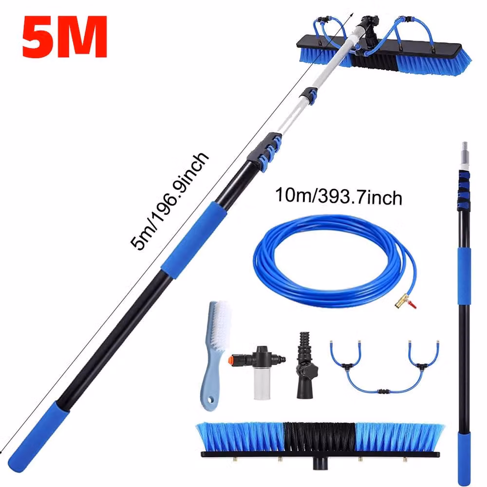 Havendro 16ft Blue Window Cleaning Pole and Telescopic Extension Brush Kit – 2