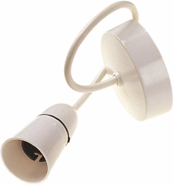 Dencon Minimalist Ceiling Pendant Kit in White and Multicolour with Plastic Socket Holder