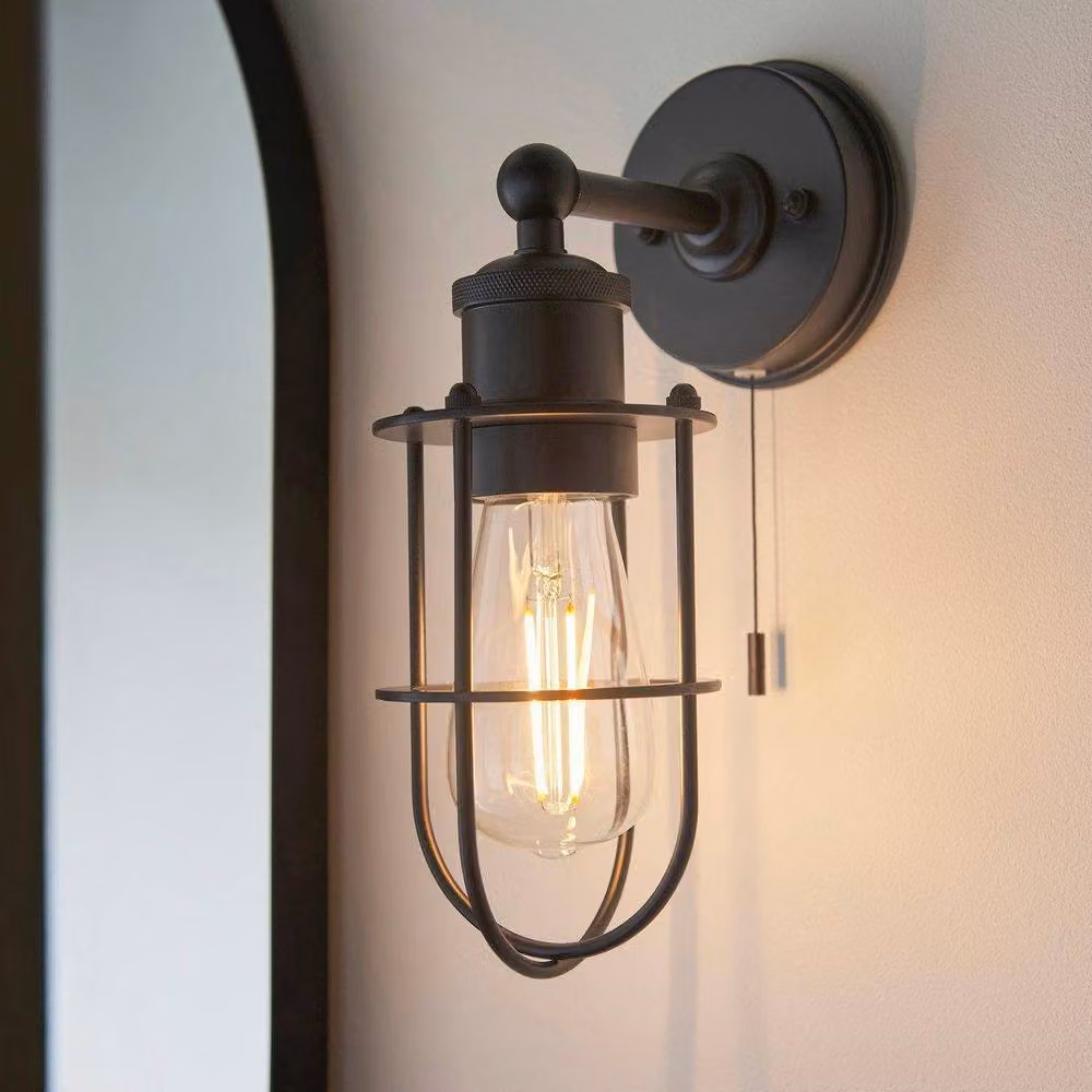 Netlighting TREVISO Contemporary Metal Bathroom Wall Lamp, Black – 2