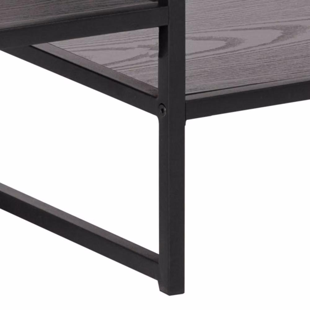 Wyld Haus El Paso Black Metal Open TV Unit with 3 Shelves, W/D/H: 108 x 46 x 33 cm – 4