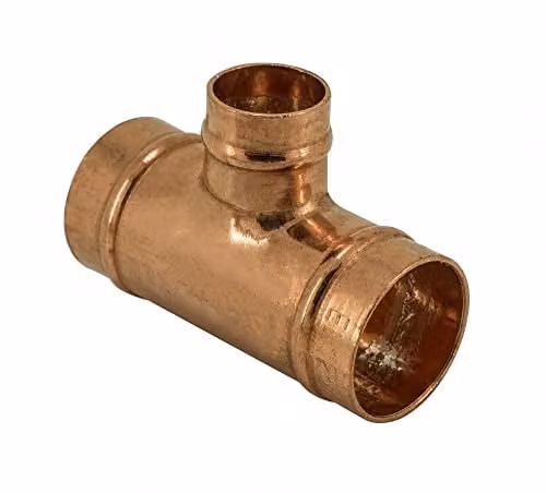 Primaflow Copper Solder Ring Reducing Tee W/D/H: 22 x 22 x 15 mm