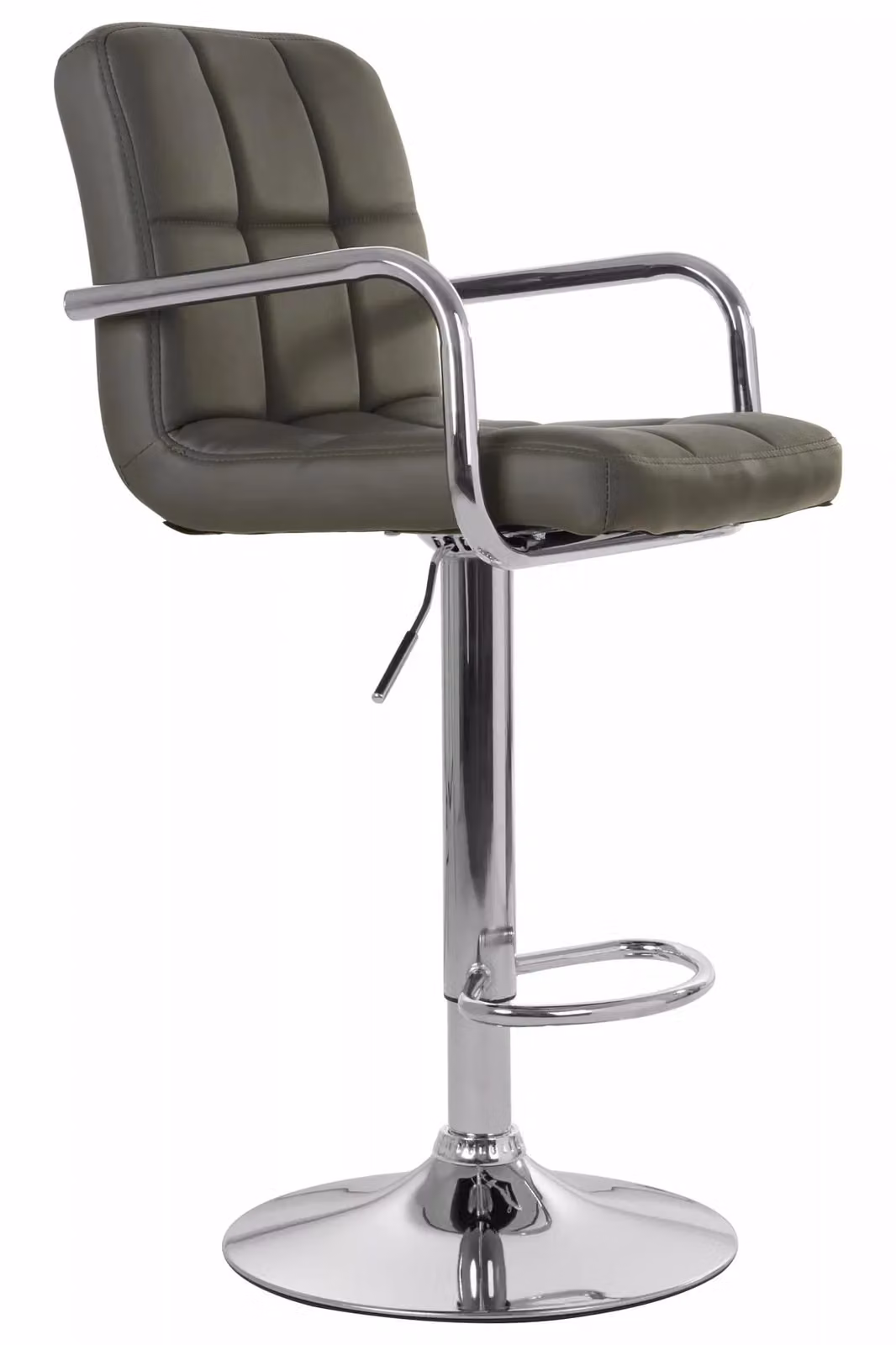 Orsina Starz Grey Synthetic Leather Bar Chair with Armrests – 2