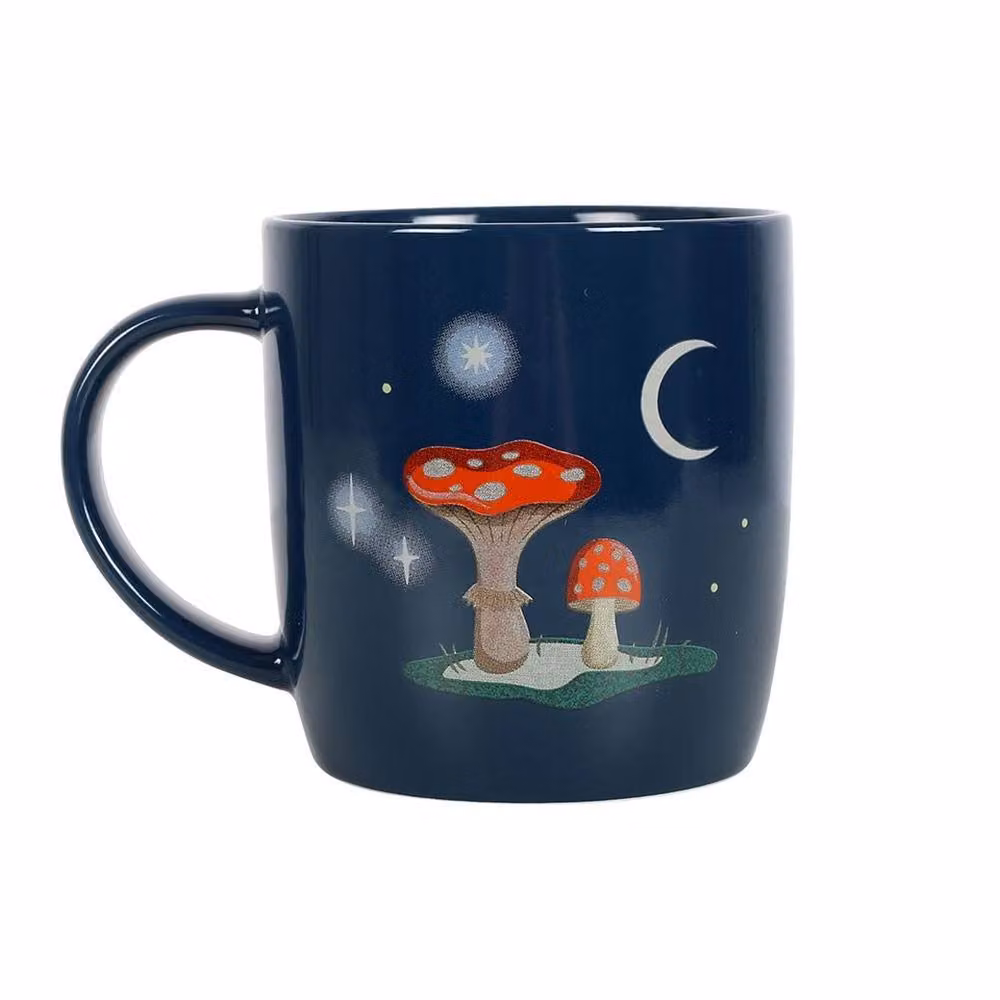 Uniqueful Gnome Sweet Gnome Mushroom Mug in Blue, 350ml – 2