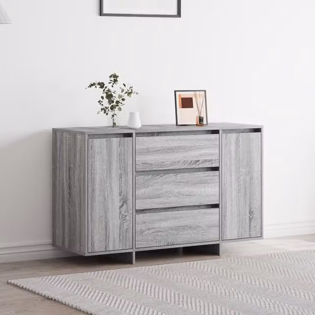 Berkfield Home Grey Sonoma Sideboard in Engineered Wood, W/D/H: 120 x 41 x 75 cm – 1