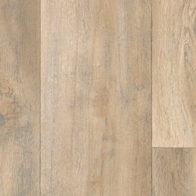 Leoline Brown Wood Look Cushion Backed Vinyl Flooring Sheet in Beige, W: 200 cm, L: 700 cm, Thickness: 2.0 mm