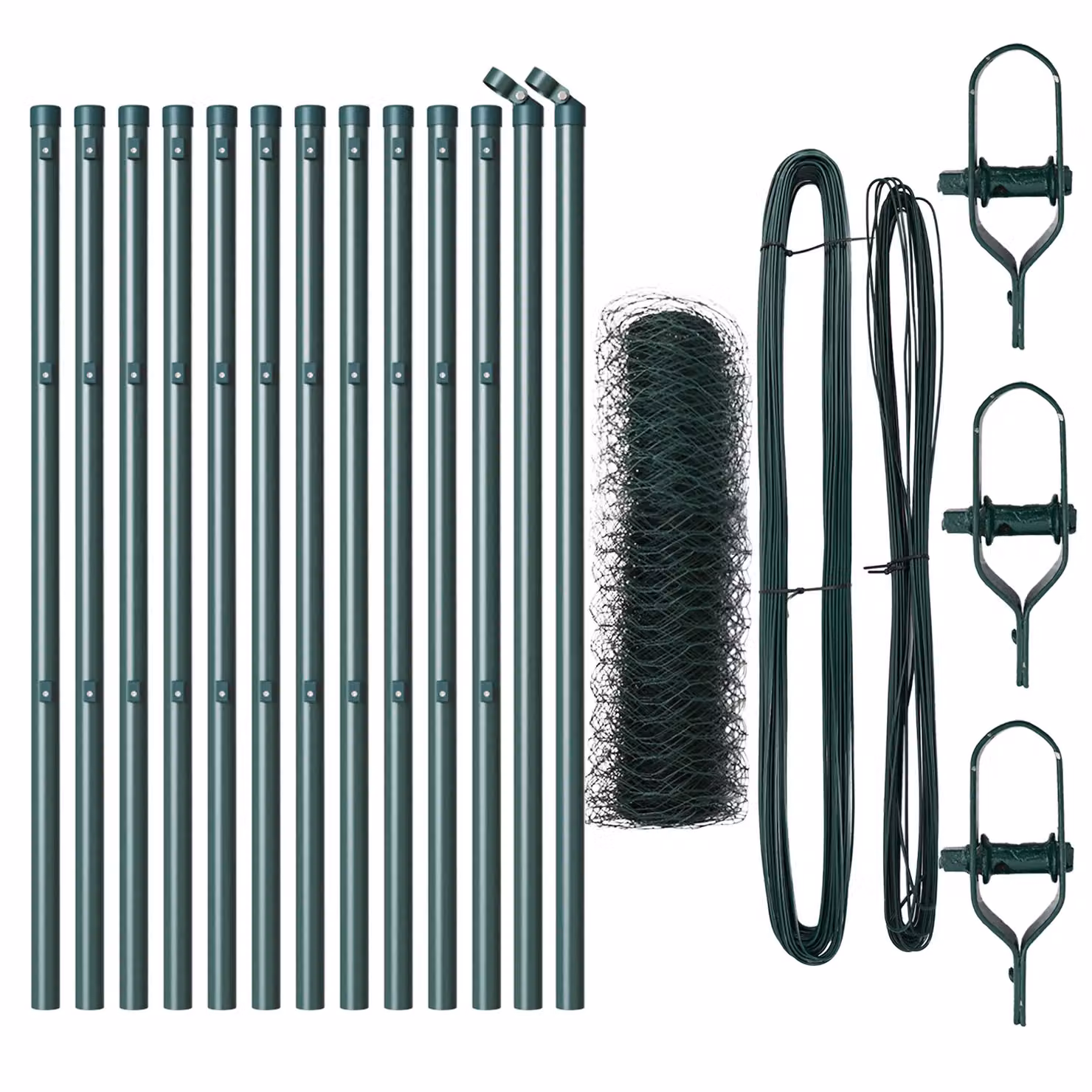 Berkfield Home Green Steel Hexagon Fence, 0.8 x 25 m – 2