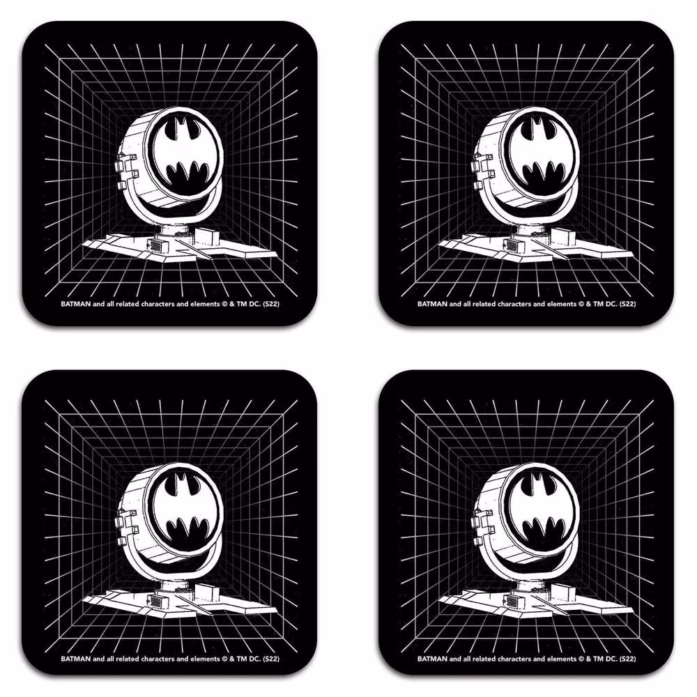 Batman Arkham Asylum Coaster Set, 4 Pack, Multicolour and Black Wood and Cork Coasters – 2