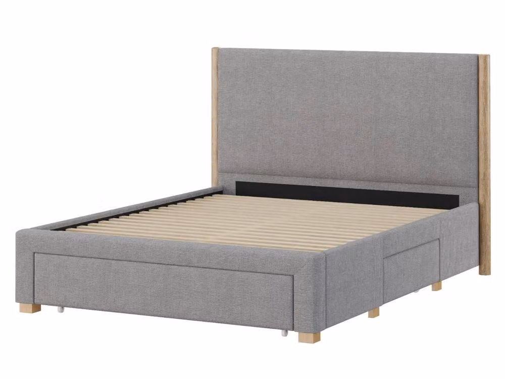 Snuggle Beds Snuggle Storage Drawer Bed Frame in Grey Silver, W/D/H: 140 x 200 cm – 2
