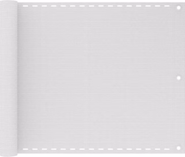 Berkfield Home White HDPE Balcony Screen W: 75 cm, L: 300 cm