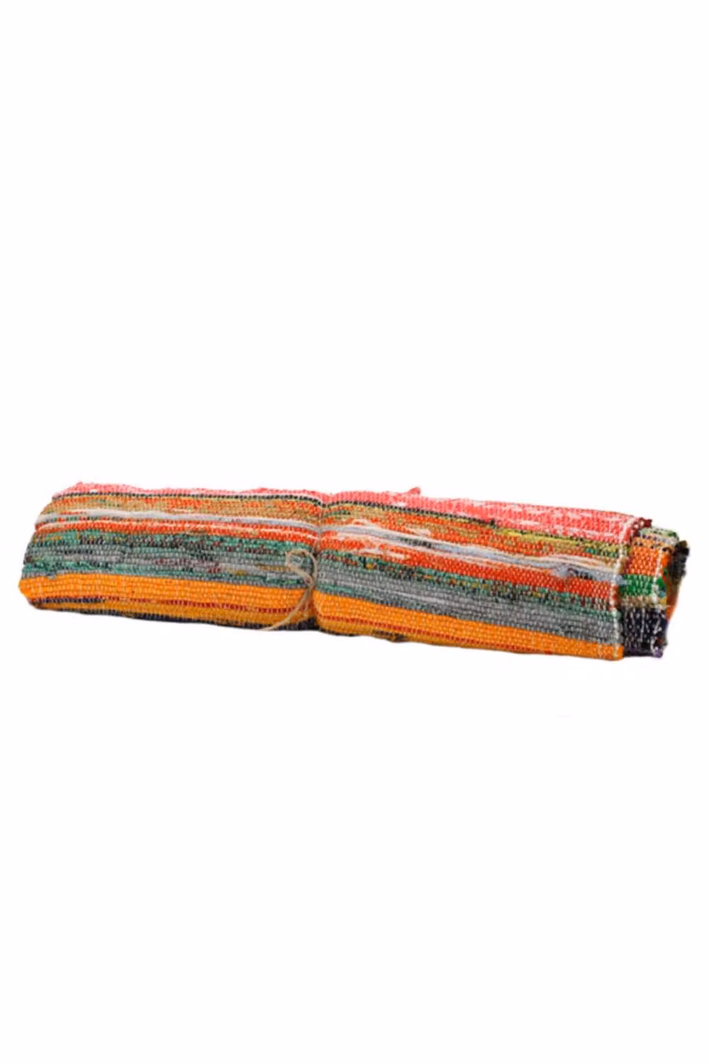 KDMD Natural Striped Rag Rug in Beige and Multicolour, W: 155 cm, D: 90 cm – 2