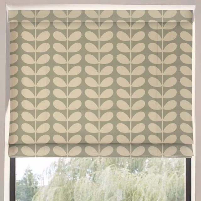 Orla Kiely Solid Stem Made to Measure Blackout Roman Blind in Pebble