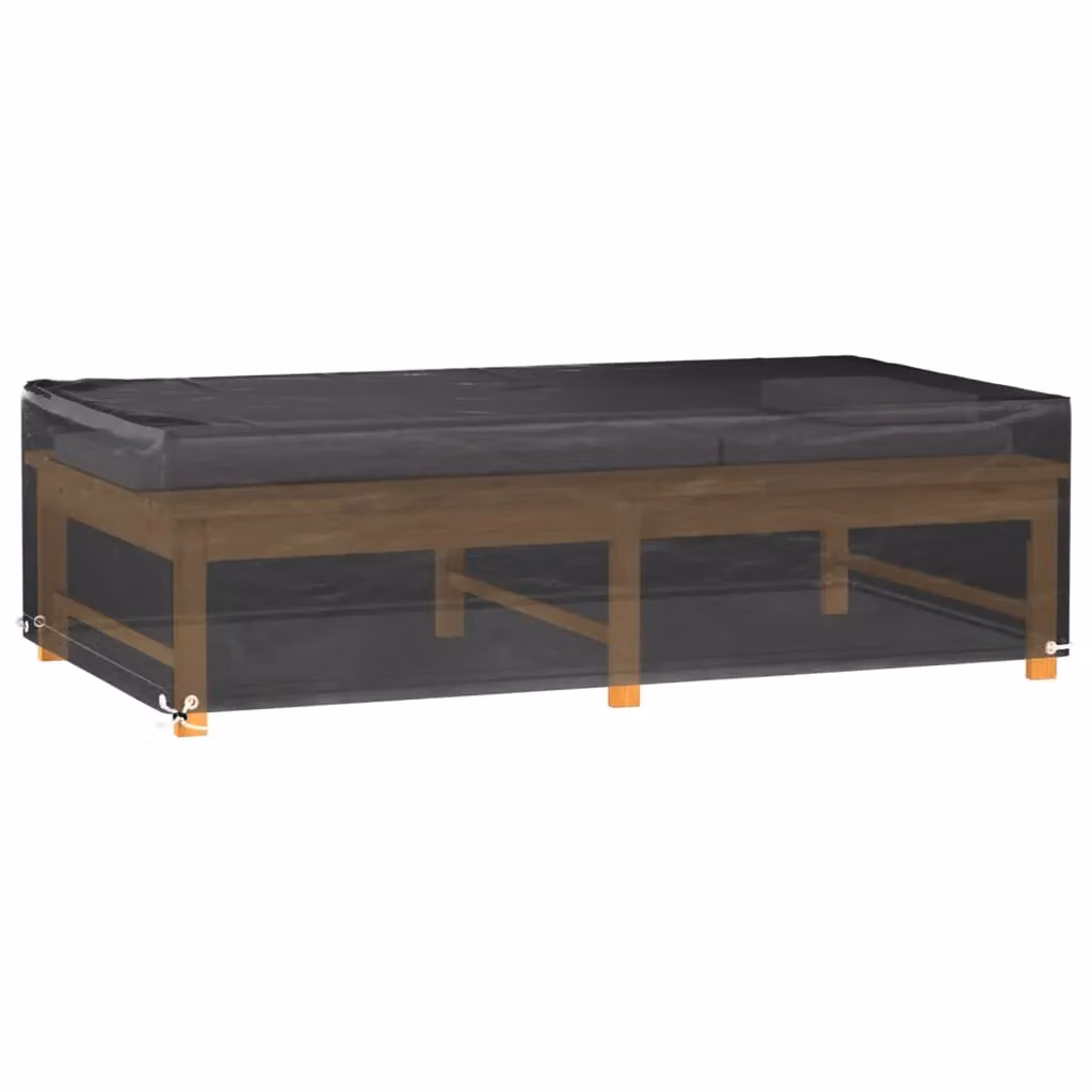 Berkfield Home Rectangular Garden Furniture Cover with 8 Eyelets, Black, W/D/H: 125 x 70 x 35 cm – 2