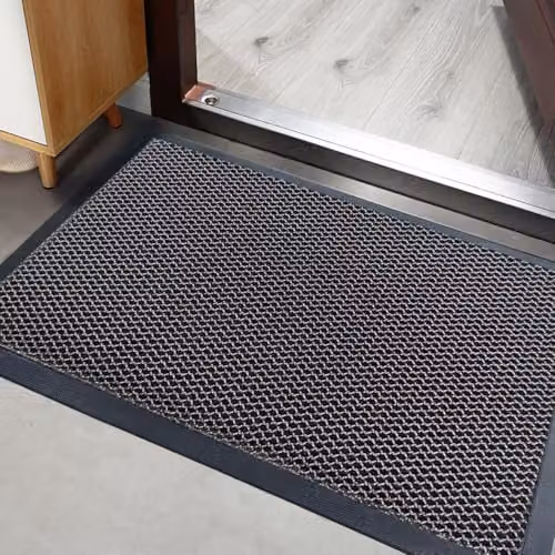 Nicoman Anti-Slip Mesh Doormat, Grey, W: 76 cm, D: 43 cm – 2
