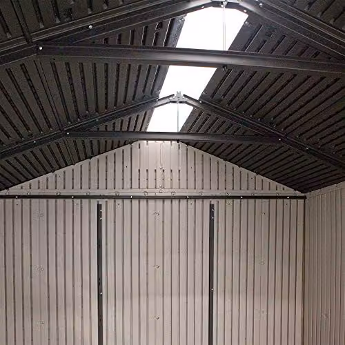 Lifetime 60190 Heavy Duty Plastic Shed with Window and Floor, Beige, W/D/H: 214 x 215 x 228 cm – 5
