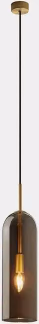 Netlighting Glam Slim Pendant Ceiling Light in Matte Gold and Transparent Glass, Diameter: 38.5 cm, E14 – 1