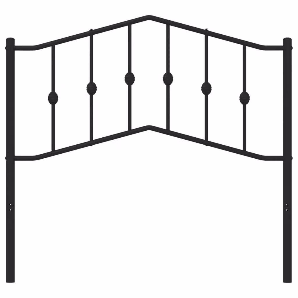 Berkfield Home Classic Metal Headboard in Black, Width: 100 cm – 2