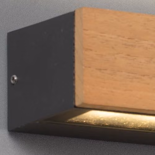 Netlighting Doro13 LED Outdoor Up Down Wall Lamp in Brown IP65 – 2