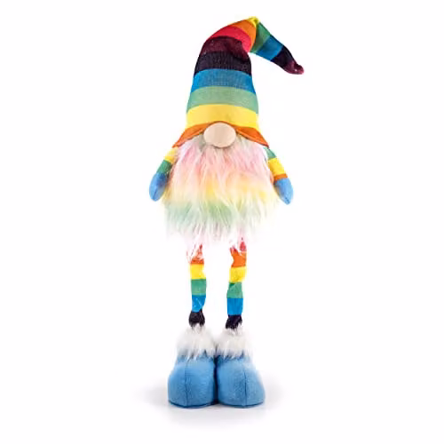 Premier Accents Multicoloured Rainbow Standing Nordic Christmas Gonk, Height: 60 cm – 2