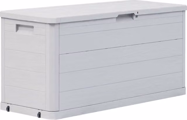 Berkfield Home Garden Storage Box, 280 L, Light Grey