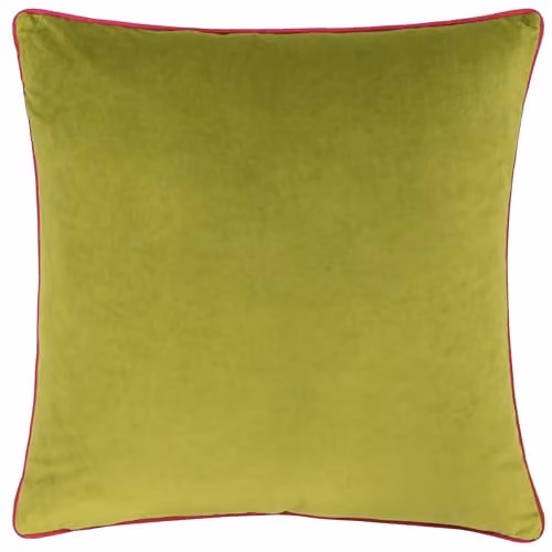 Riva Home Meridian Signature Collection Square Velvet Cushion in Green or Pink, 55 x 55 cm
