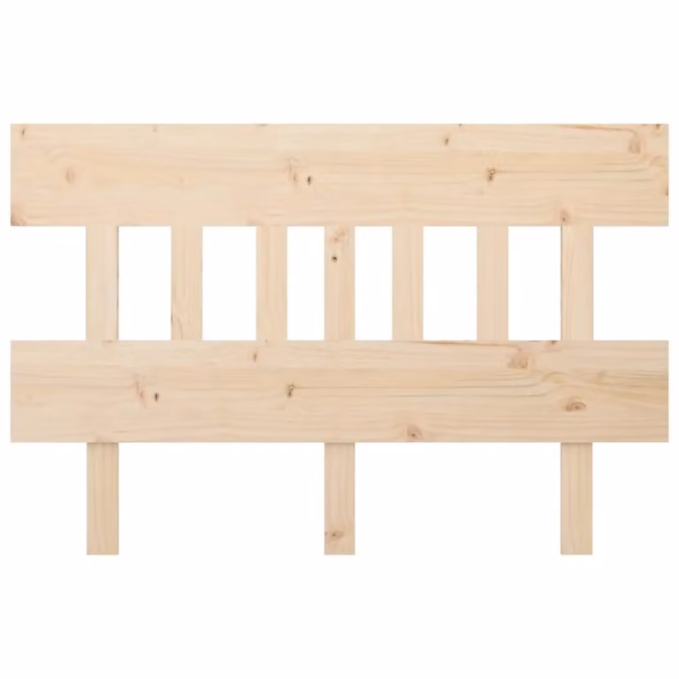 Berkfield Home Rustic Solid Wood Pine Bed Headboard, Brown, W: 143.5 cm, D: 3 cm, H: 81 cm