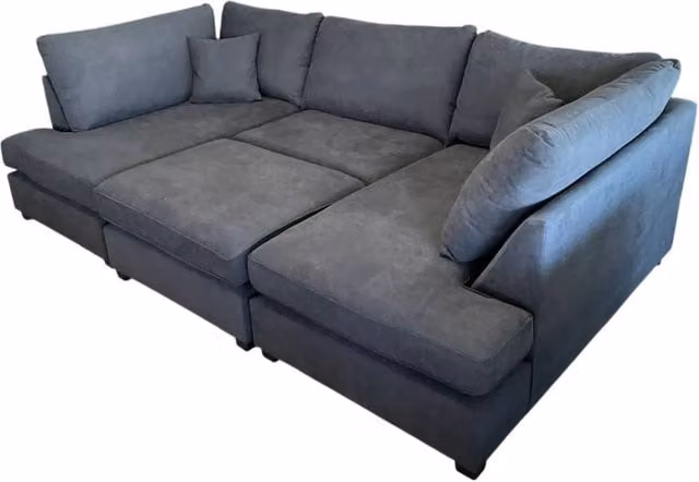 Snug Furniture Birmingham Ltd Toronto U-Shape Cinema Kensington Sofa in Grey