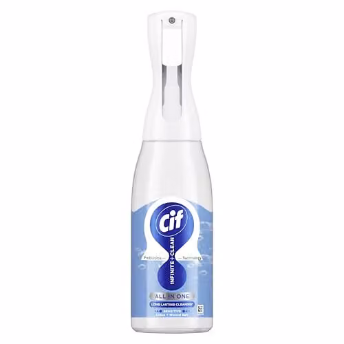 Cif Infinite Clean Sensitive Lotus and Mineral Salt All in One Cleaner Spray with Probiotics Technology, 590 ml