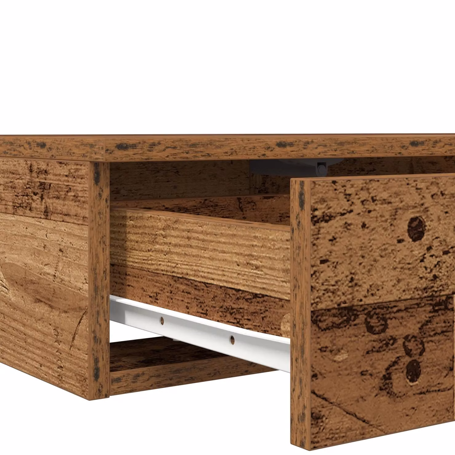 Berkfield Home Bed Drawers in Brown Rustic Wood Style, W: 75 cm, D: 36.5 cm, H: 16.5 cm – 2