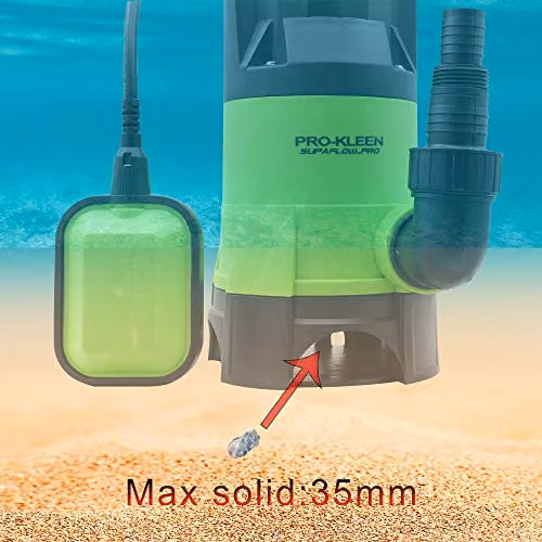 Pro-Kleen Submersible Water Pump with Float Switch, 400W, Green – 2