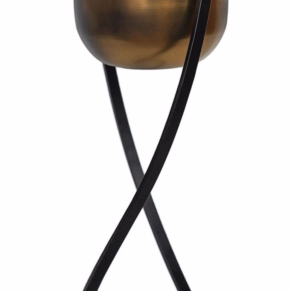 Lemon Pavilion Kensington Round Indoor Planter on Stand in Bronze and Gold, W: 14 cm, D: 14 cm, H: 42 cm – 2